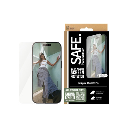 PanzerGlass Screen protector | Apple | iPhone 16 Pro | Glass | Transparent | Ultra-Wide Fit