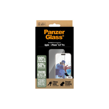 PanzerGlass Screen protector | Apple | iPhone 16 Pro Max | Glass | Transparent | Ultra-Wide Fit