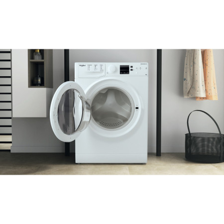 Whirlpool Washing machine | WRBSS 6249 W EU | Energy efficiency class C | Front loading | Washing capacity 6 kg | 1200 RPM | Dep