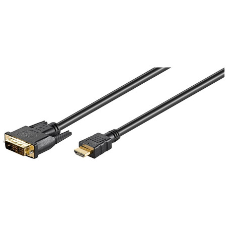 Goobay | Black | DVI-D male Single-Link (18+1 pin) | HDMI male (type A) | HDMI to DVI-D | 1.5 m