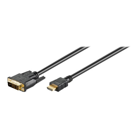 Goobay | Black | DVI-D male Single-Link (18+1 pin) | HDMI male (type A) | HDMI to DVI-D | 1.5 m