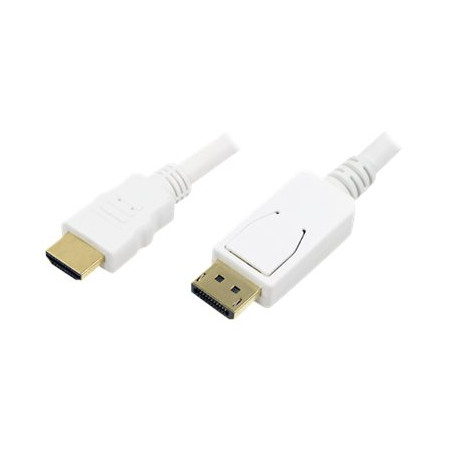 Logilink | Cable DisplayPort to HDMI | White | DP to HDMI | 2 m