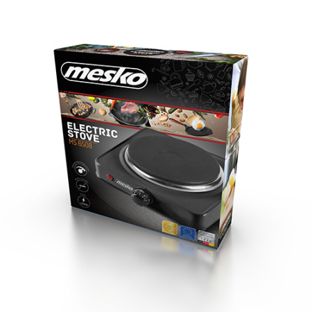 Mesko | Hob | MS 6508 | Number of burners/cooking zones 1 | Rotary | Black | Electric