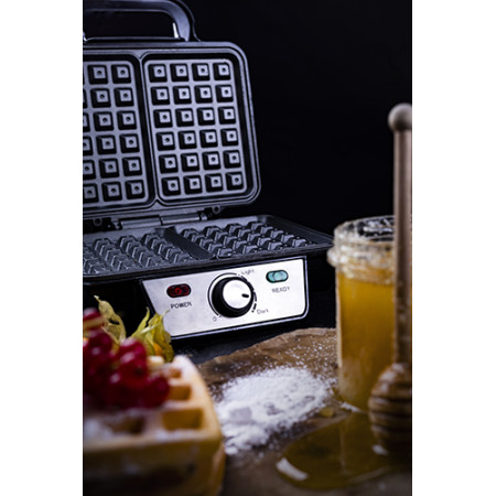 Camry | Waffle Maker | CR 3046 | 1600 W | Number of pastry 2 | Belgium | Black/Stainless Steel