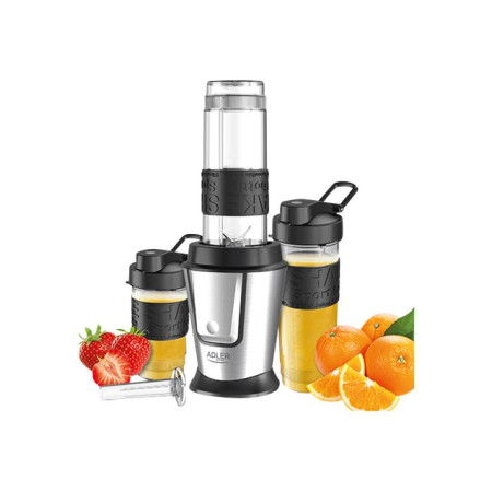 Adler | Blender | AD 4081 | Tabletop | 800 W | Jar material BPA Free Plastic | Jar capacity 0.4 + 0.57 L | Ice crushing | Black/