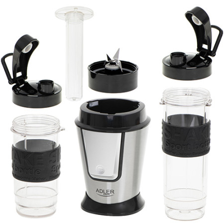 Adler | Blender | AD 4081 | Tabletop | 800 W | Jar material BPA Free Plastic | Jar capacity 0.4 + 0.57 L | Ice crushing | Black/