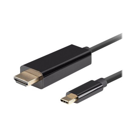 Lanberg USB-C to HDMI Cable, 0.5 m 4K/60Hz, Black | Lanberg | USB-C to HDMI Cable | Black | 0.5 m