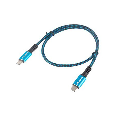 Lanberg | USB-C to USB-C Cable | Black/Blue | 0.5 m