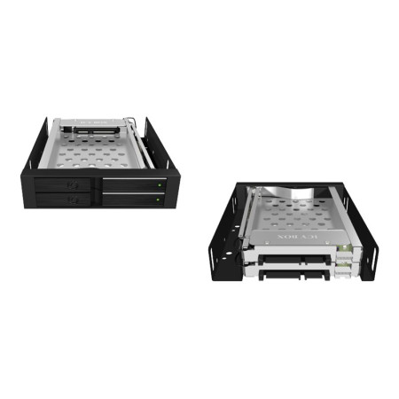 Icy Box IB-2227StS Storage Drive Cage for 2.5" HDD, Black | Raidsonic