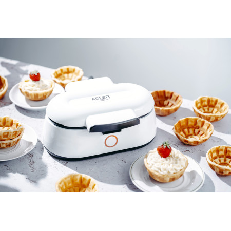 Adler | Waffle Bowl Maker | AD 3062 | 1000 W | Number of pastry 2 | Bowl | White