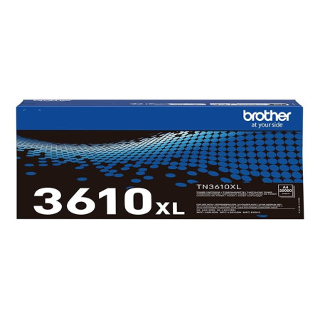 Brother TN-3610XL Genuine High Yield Toner Cartridge, Black | Brother TN3610XL | Toner cartridge | Black