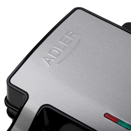 Adler Sandwich maker 2 in 1 | AD 3073 | 1000 W | Number of plates 2 | Stainless Steel/Black