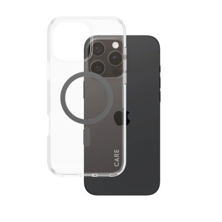 CARE Flagship Case | Back cover | Apple | iPhone 16 Pro Max | Recycled plastic | Transparent | MagSafe