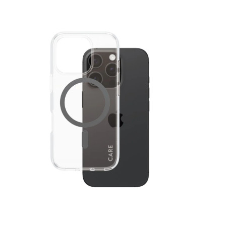 CARE Flagship Case | Back cover | Apple | iPhone 16 PRO | Recycled plastic | Black | MagSafe