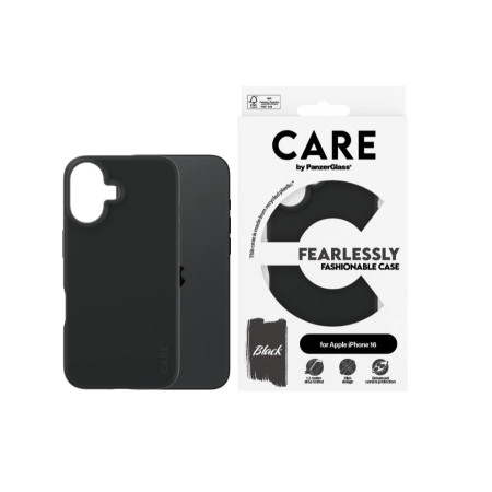 CARE Fashionable Case | Back cover | Apple | iPhone 16 | Recycled plastic | Black