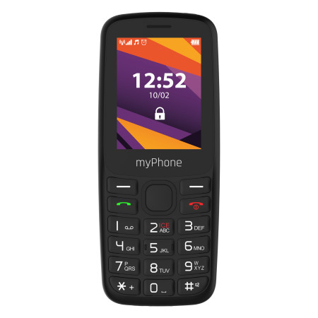 myPhone 6410 LTE | Black | 2.4 " | TFT | 64 MB | 128 MB | Dual SIM | Nano SIM | USB version Type-C | Built-in camera | Main came