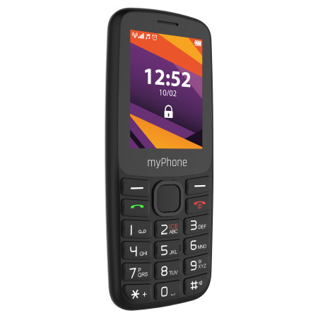 myPhone 6410 LTE | Black | 2.4 " | TFT | 64 MB | 128 MB | Dual SIM | Nano SIM | USB version Type-C | Built-in camera | Main came