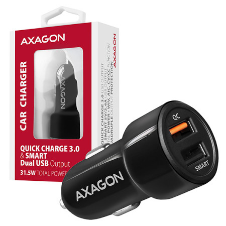 AXAGON Dual car charger, 31.5W | PWC-QC5