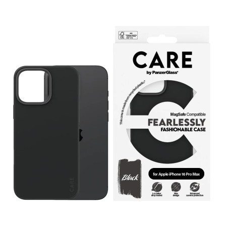 CARE Fashionable Case | Back cover | Apple | iPhone 16 Pro Max | Recycled plastic | Black | MagSafe