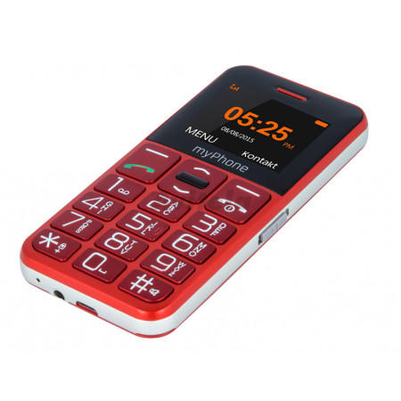 myPhone | Halo Easy | Red | 1.77 " | TFT | 24 MB | 32 MB | Single SIM | Bluetooth | Main camera resolution 0.3 MP | 1000 mAh