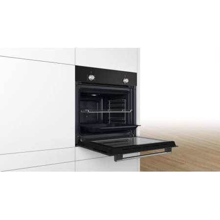 Bosch Oven | HBF010BA0 | 66 L | Electric | Manual | Knobs | Height 59.5 cm | Width 59.4 cm | Black