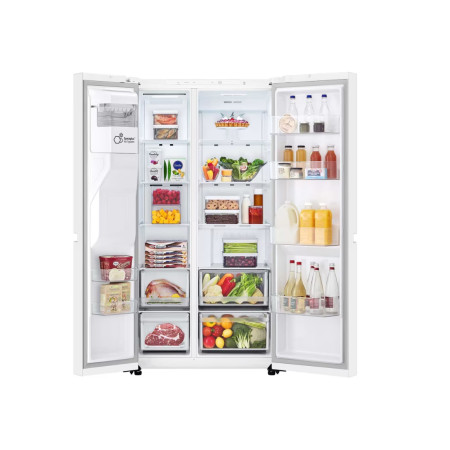 LG Refrigerator | GSLC40SWPE | Energy efficiency class E | Free standing | Side by side | Height 179 cm | Fridge net capacity 41