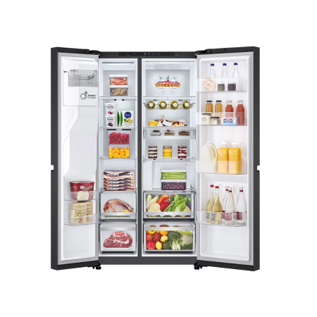 LG Refrigerator | GSLC41EPPE | Energy efficiency class E | Free standing | Side by side | Height 179 cm | Fridge net capacity 42