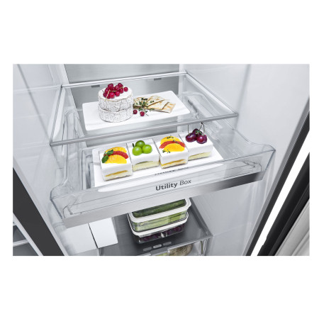 LG Refrigerator | GSLC41EPPE | Energy efficiency class E | Free standing | Side by side | Height 179 cm | Fridge net capacity 42