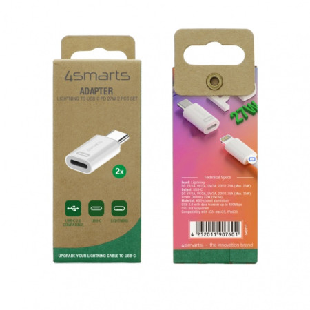 Adapter Lightning to USB-C PD 27W 2 Pcs Set