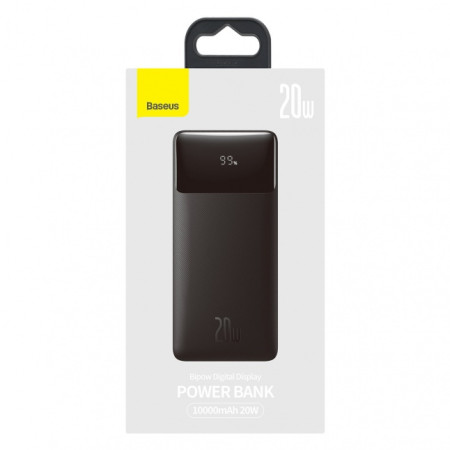 Baseus Bipow Fast Charging Power Bank 10000mAh 20W (Overseas Edition) Black