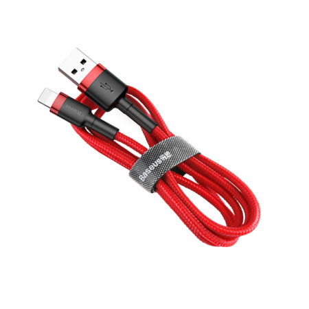 Baseus Cafule Cable durable nylon cable USB / Lightning QC3.0 2.4A 1M Red