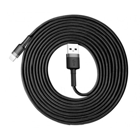 Baseus Cafule Cable durable nylon cable USB / Lightning QC3.0 2A 3m black-gray