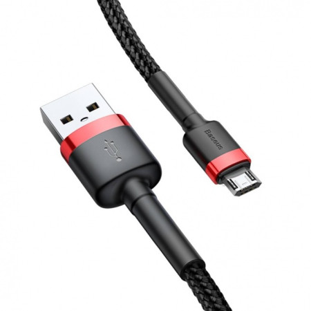 Baseus Cafule Cable durable nylon cable USB / micro USB QC3.0 2.4A 1m Black+Red