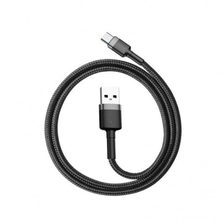 Baseus Cafule Cable durable nylon cable USB / USB-C QC3.0 2A 2M Black-Gray