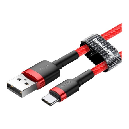 Baseus Cafule Cable durable nylon cable USB / USB-C QC3.0 3A 0.5M Red