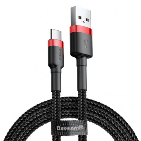 Baseus Cafule Cable durable nylon cable USB / USB-C QC3.0 3A 1m Black+Red