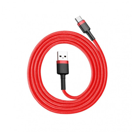 Baseus Cafule Cable durable nylon cable USB / USB-C QC3.0 3A 1M Red