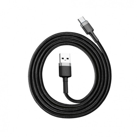 Baseus Cafule Cable durable nylon cord USB / USB-C QC3.0 3A 1m Black-Gray