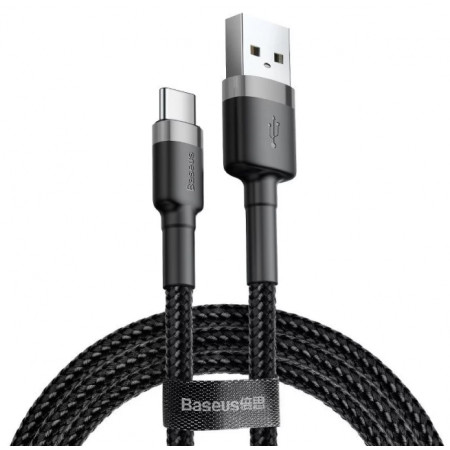 Baseus Cafule Cable USB For Type-C 2A 3m Gray+Black