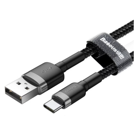 Baseus Cafule Cable USB For Type-C 2A 3m Gray+Black