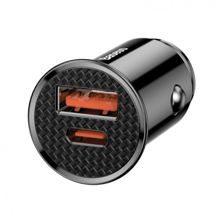 Baseus Circular Car Charger PD QC4.0+ 5A 30W Black