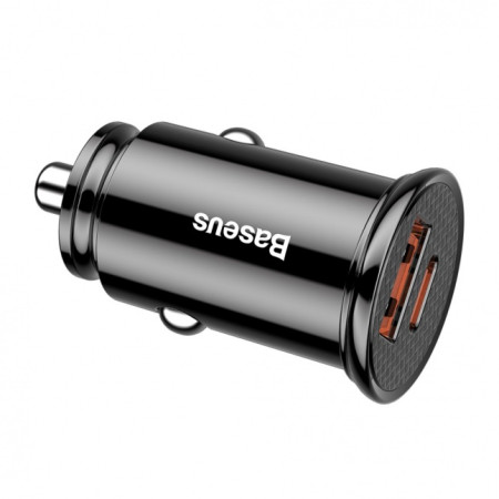 Baseus Circular Car Charger PD QC4.0+ 5A 30W Black