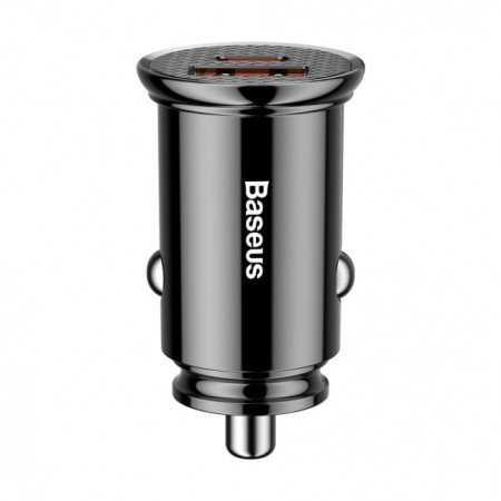 Baseus Circular Car Charger PD QC4.0+ 5A 30W Black