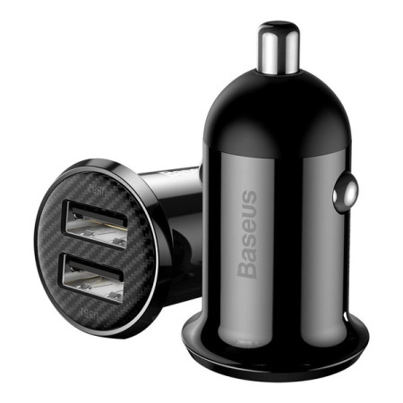 Baseus Grain Pro car charger 2x USB 4.8 A black