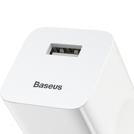 Baseus Quick Charger EU 24W power supply adapter USB Quick Charge 3.0 QC 3.0 White