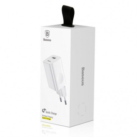 Baseus Quick Charger EU 24W power supply adapter USB Quick Charge 3.0 QC 3.0 White