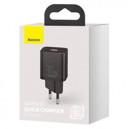 Baseus Super Si 1C fast wall charger USB Type C 30W Power Delivery Quick Charge Black