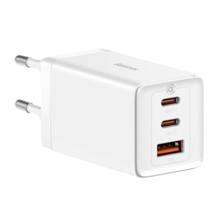 Baseus Wall charger Baseus GaN5 Pro 2xUSB-C + USB, 65W, White