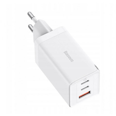 Baseus Wall charger Baseus GaN5 Pro 2xUSB-C + USB, 65W, White