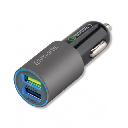 Car Charger Rapid 30W with Quick Charge, matt grey